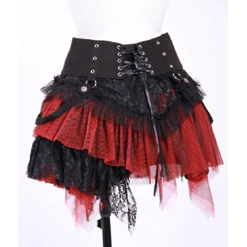 Adore Skirt and Corset Belt Set Red - Image 5