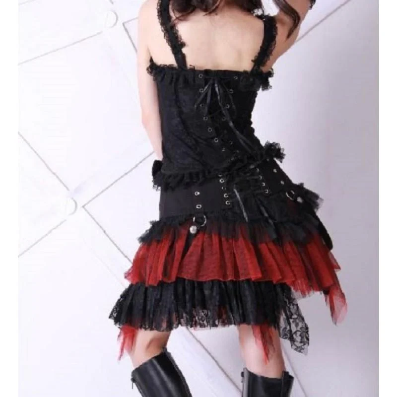 Adore Skirt and Corset Belt Set Red - Image 6