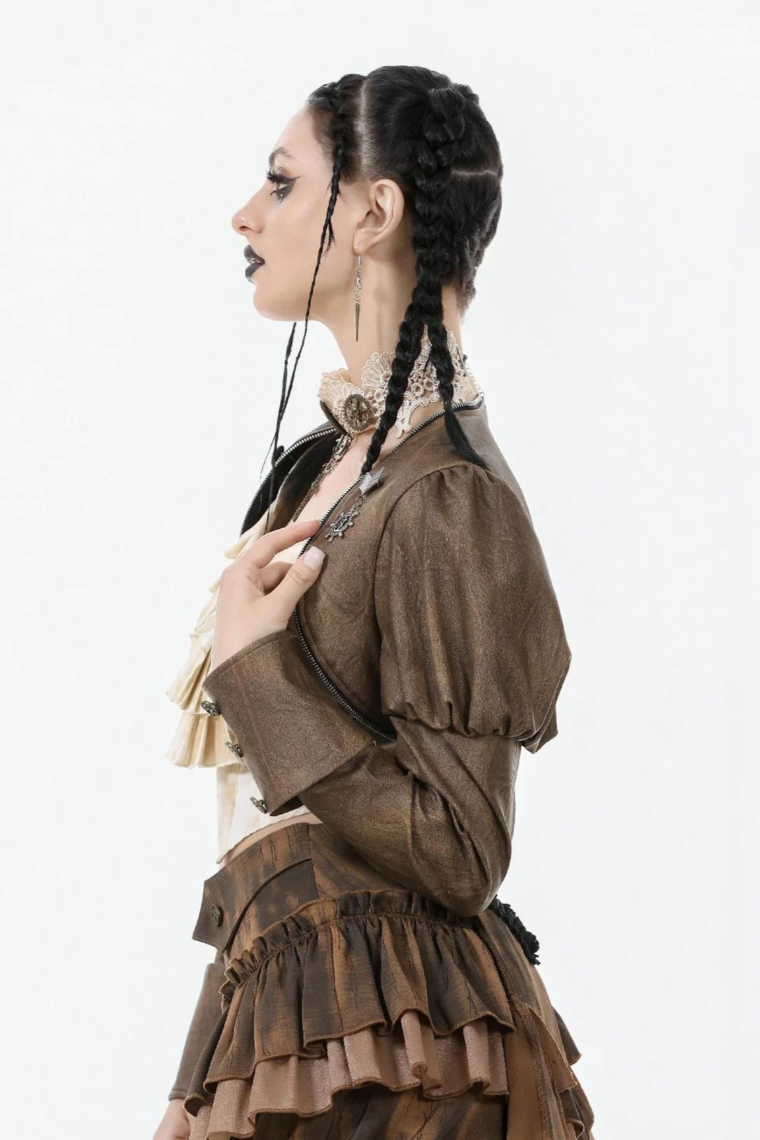 Airborne Corsair – Steampunk Crop Jacket - Image 3