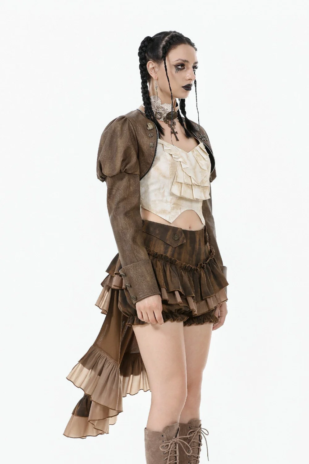 Airborne Corsair – Steampunk Crop Jacket - Image 4