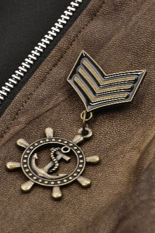 Airborne Corsair – Steampunk Crop Jacket - Image 9