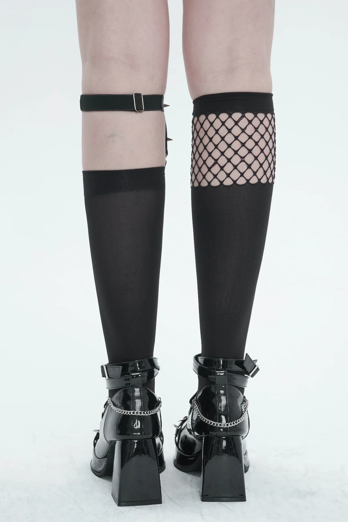 Twisted Love Asymmetrical Fishnet Tights - Image 5