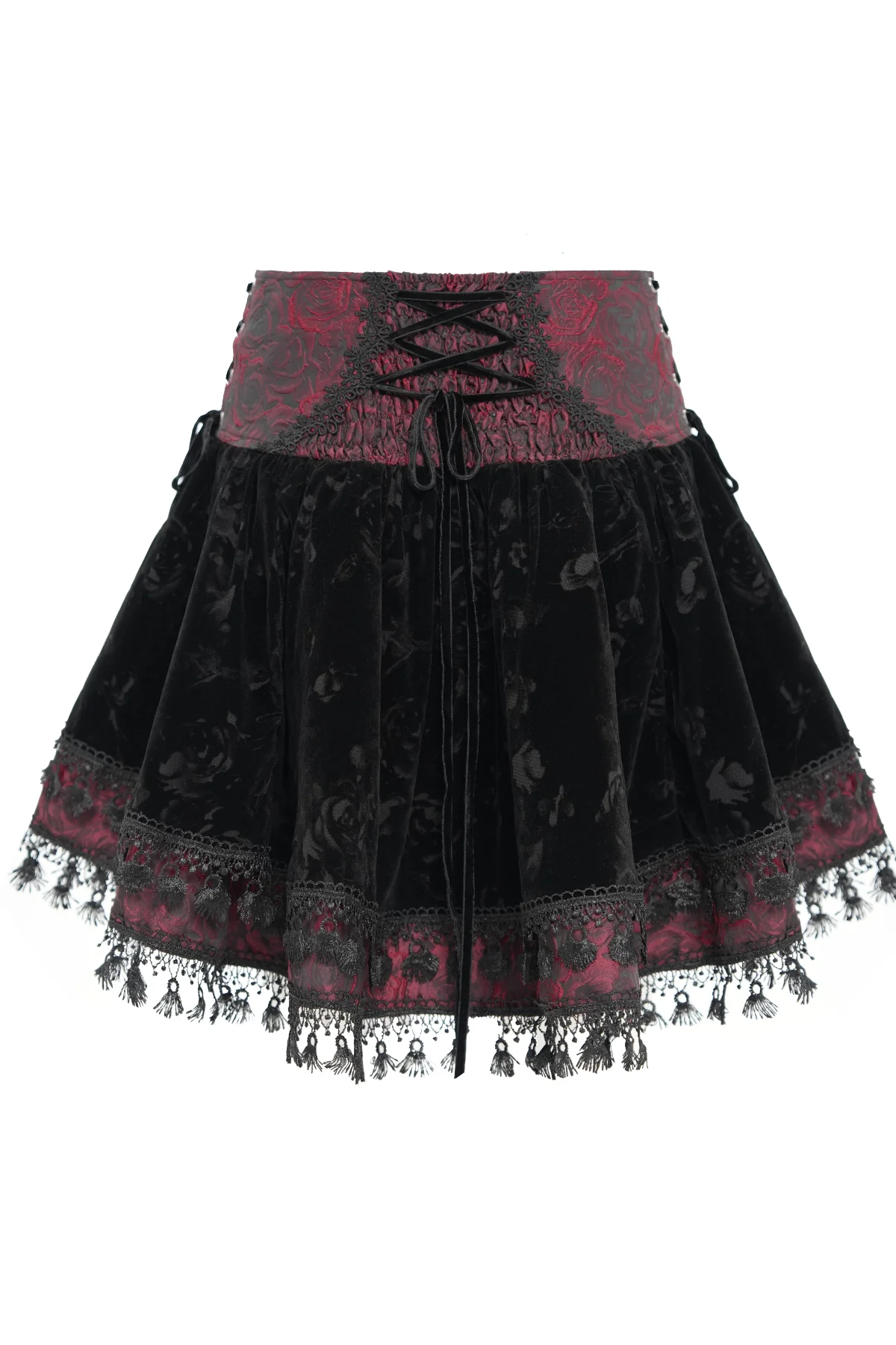 Baroness Bloodrose Velvet Mini Skirt - Image 3
