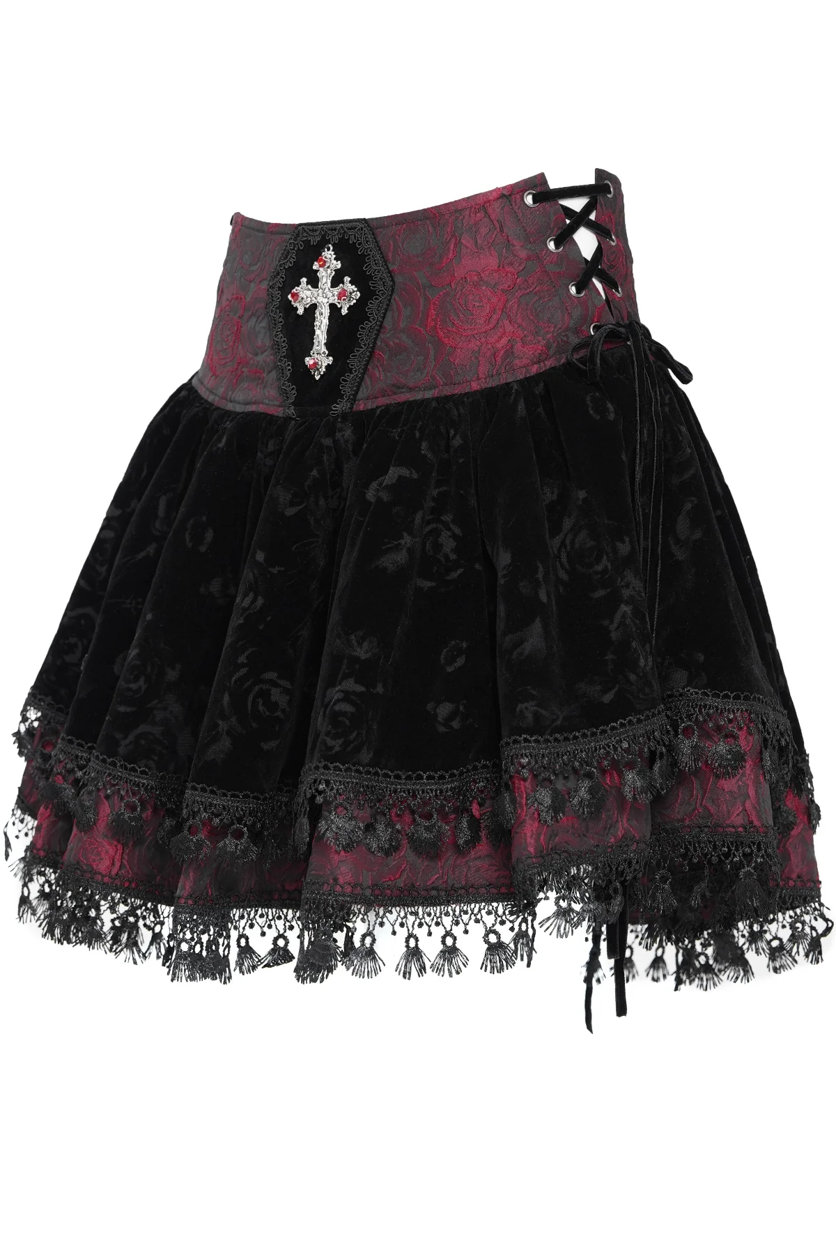 Baroness Bloodrose Velvet Mini Skirt - Image 7