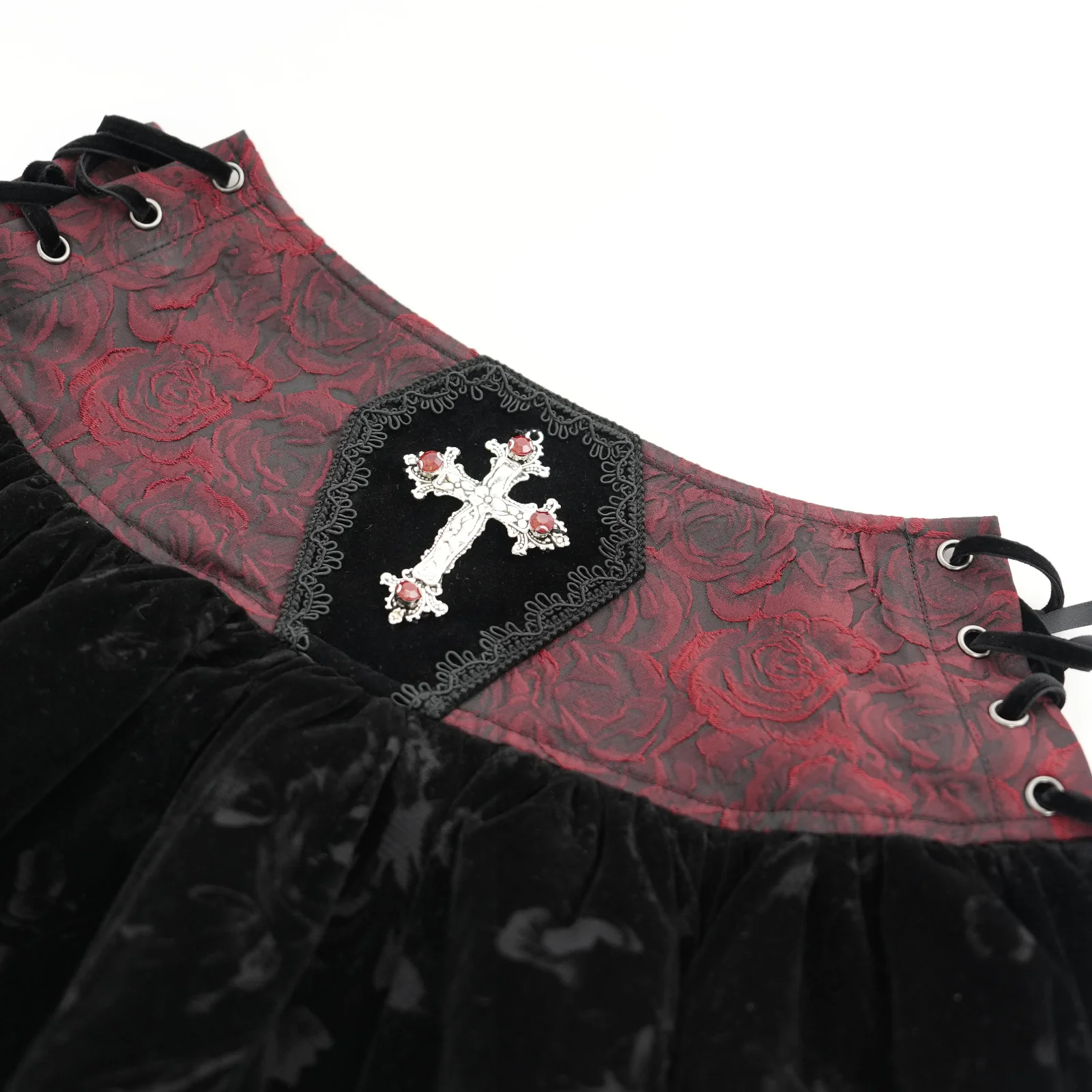 Baroness Bloodrose Velvet Mini Skirt - Image 8
