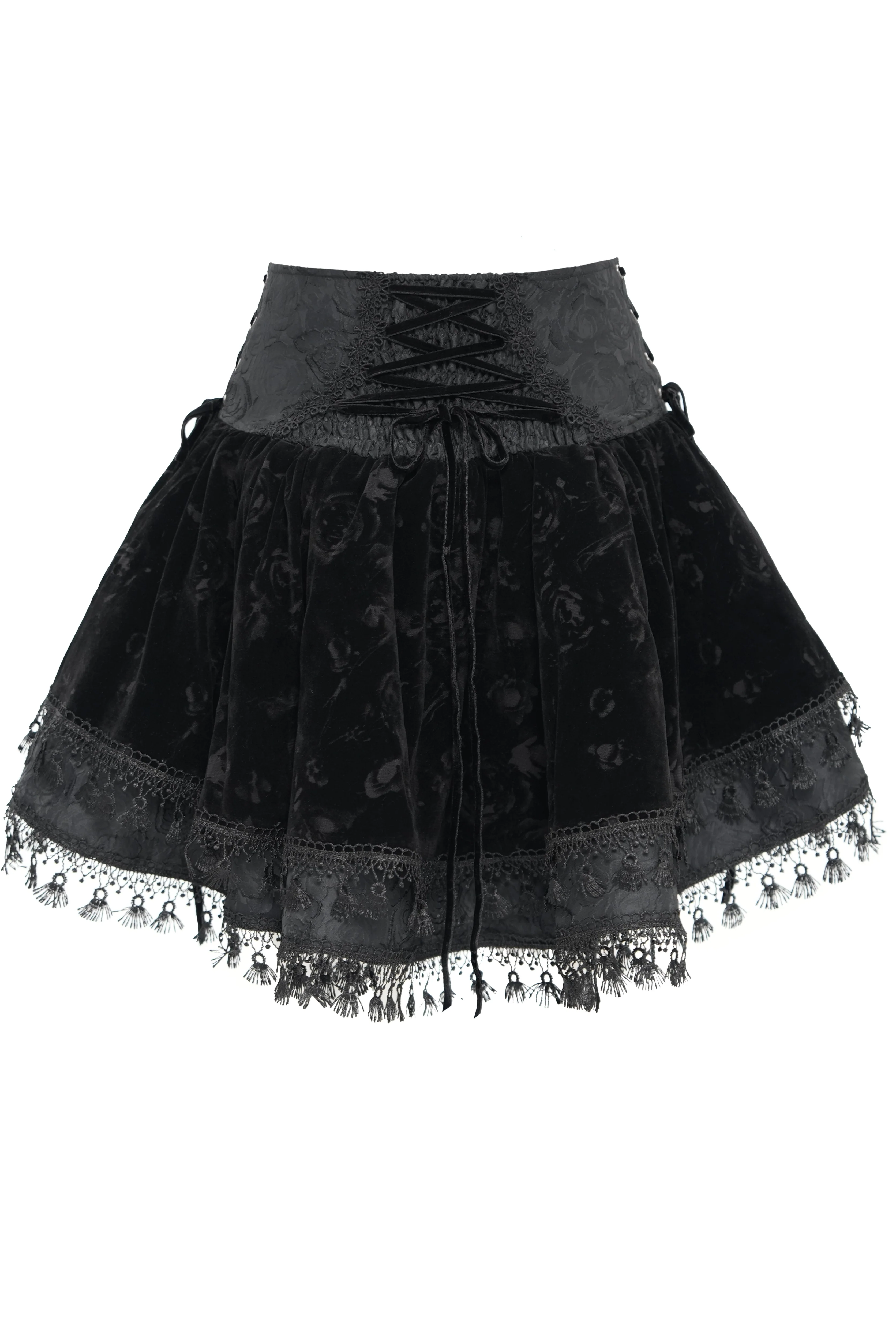 Baroness Darkkrose Velvet Mini Skirt - Image 3