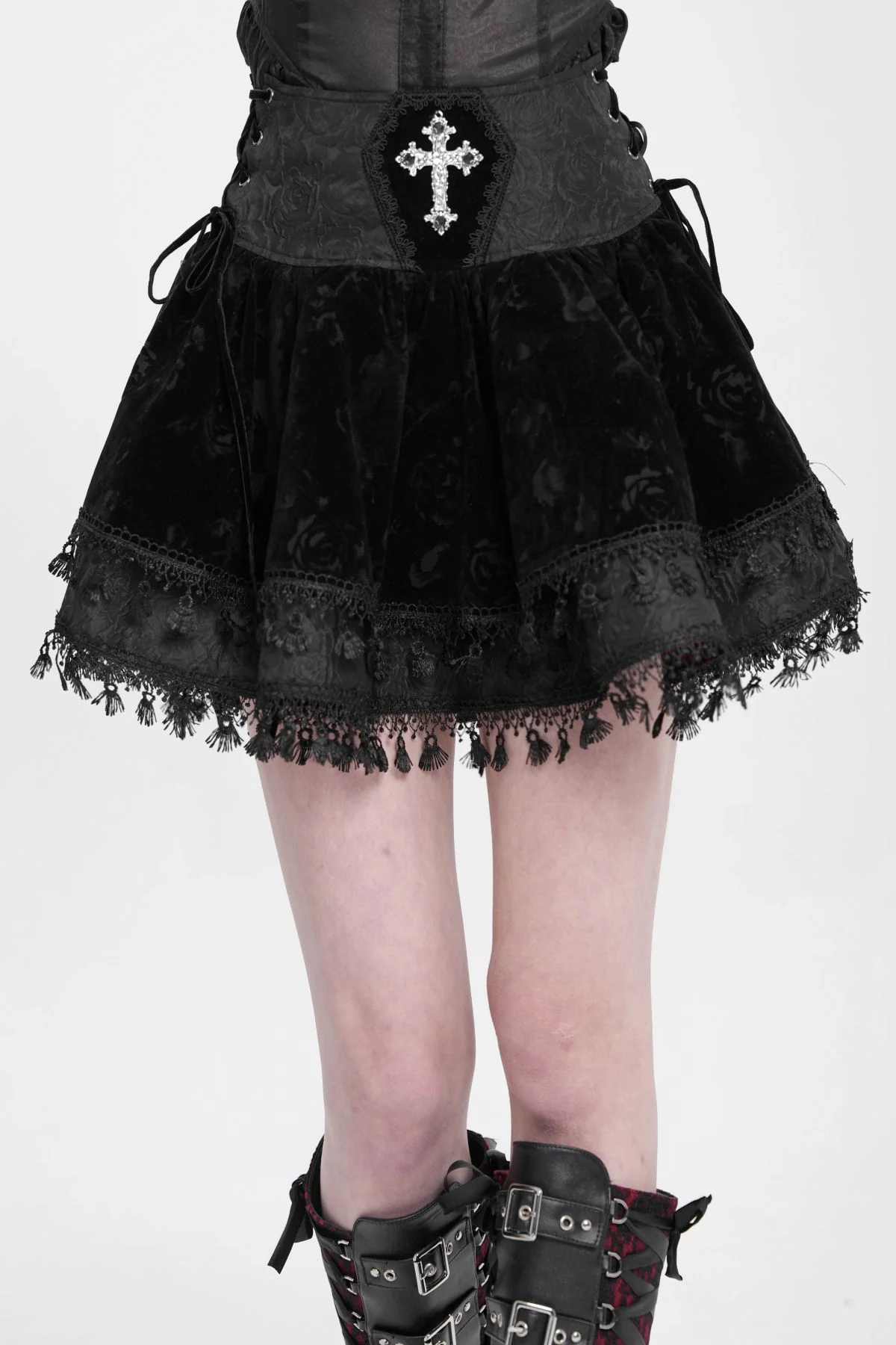 Baroness Darkkrose Velvet Mini Skirt - Image 4