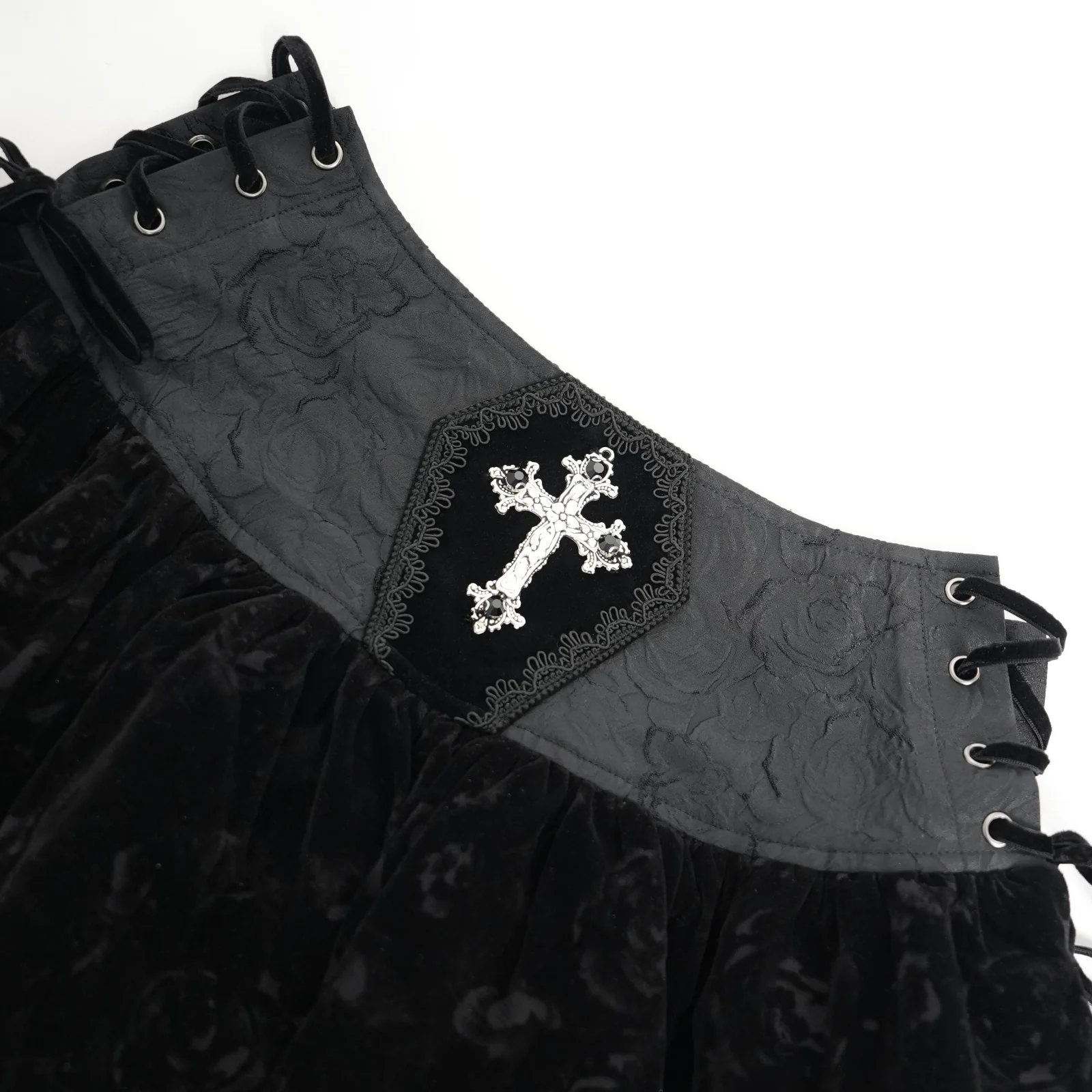 Baroness Darkkrose Velvet Mini Skirt - Image 8