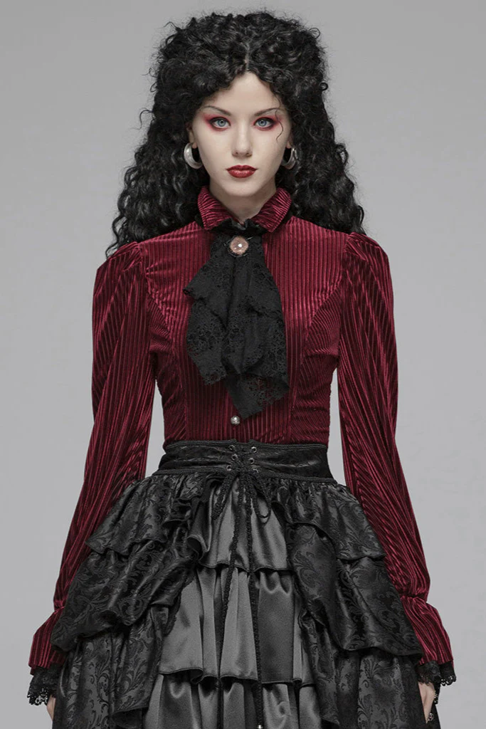 Baroness Valvelace Red Stripe Blouse