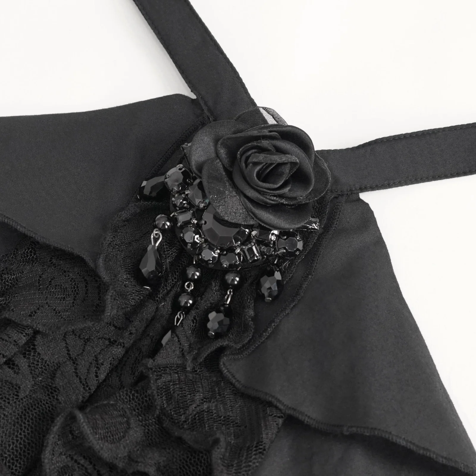 Belladonna Rhapsody - Victorian Jabot Blouse in Black - Image 9