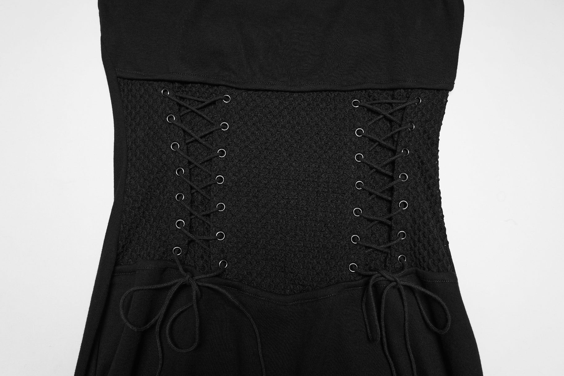 Black Mesh Corset Midi Dress - Image 8