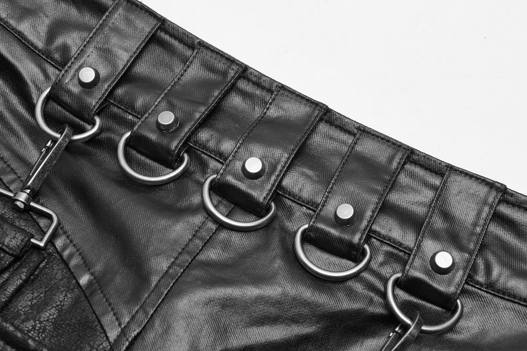 Black Ranger - Men's Dark Punk Asymmetrical Overskirt - Image 10