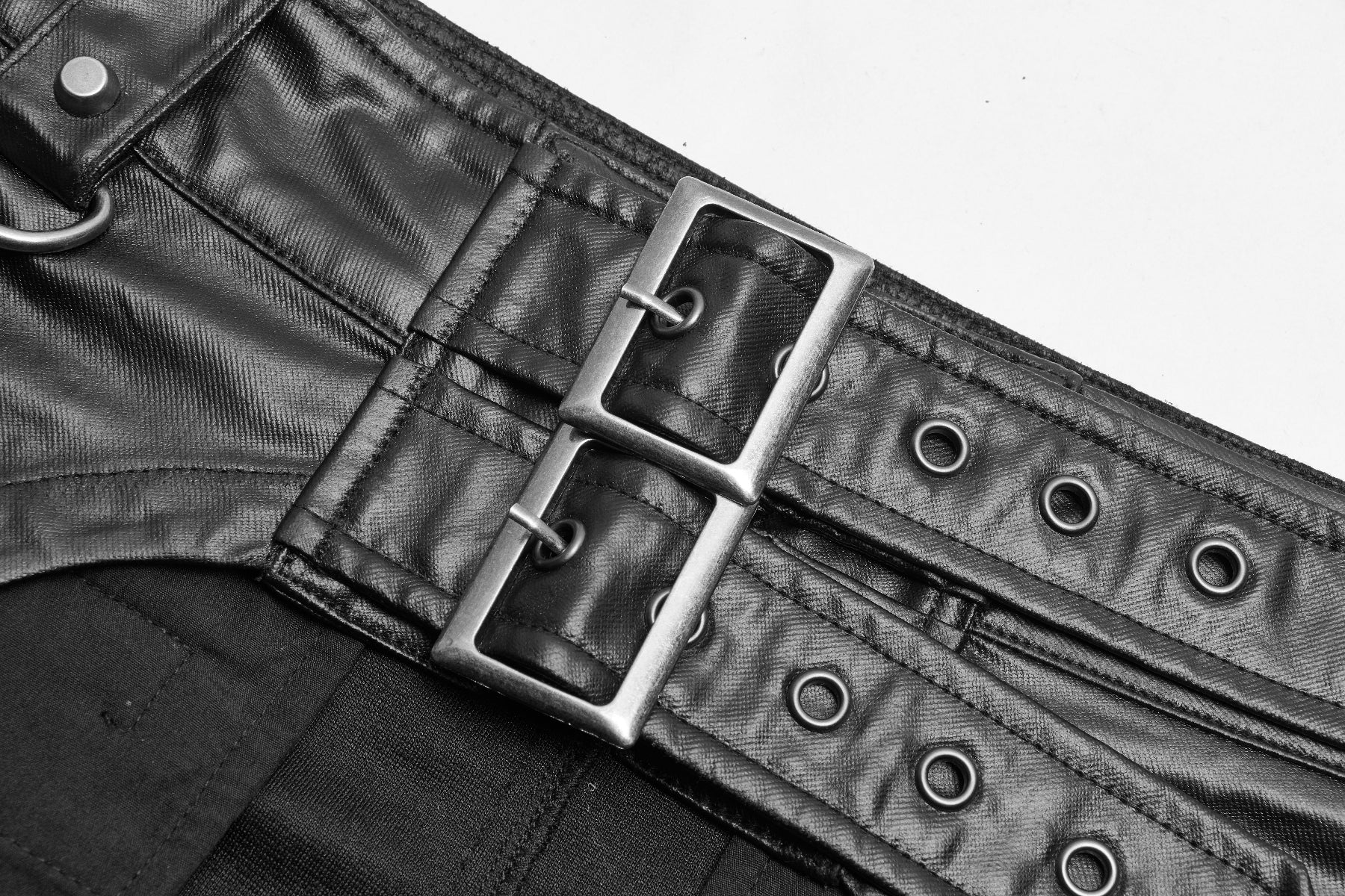 Black Ranger - Men's Dark Punk Asymmetrical Overskirt - Image 11