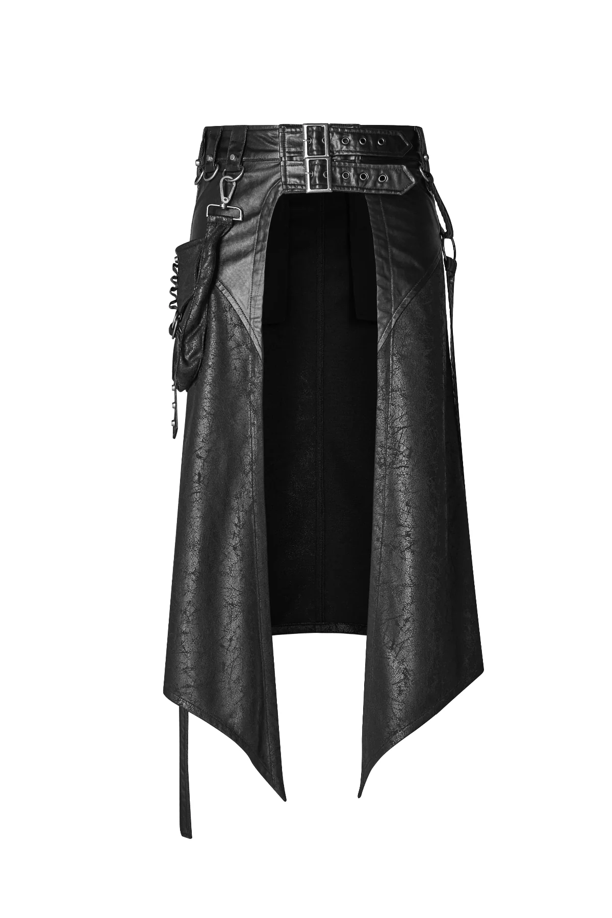 Black Ranger - Men's Dark Punk Asymmetrical Overskirt - Image 5