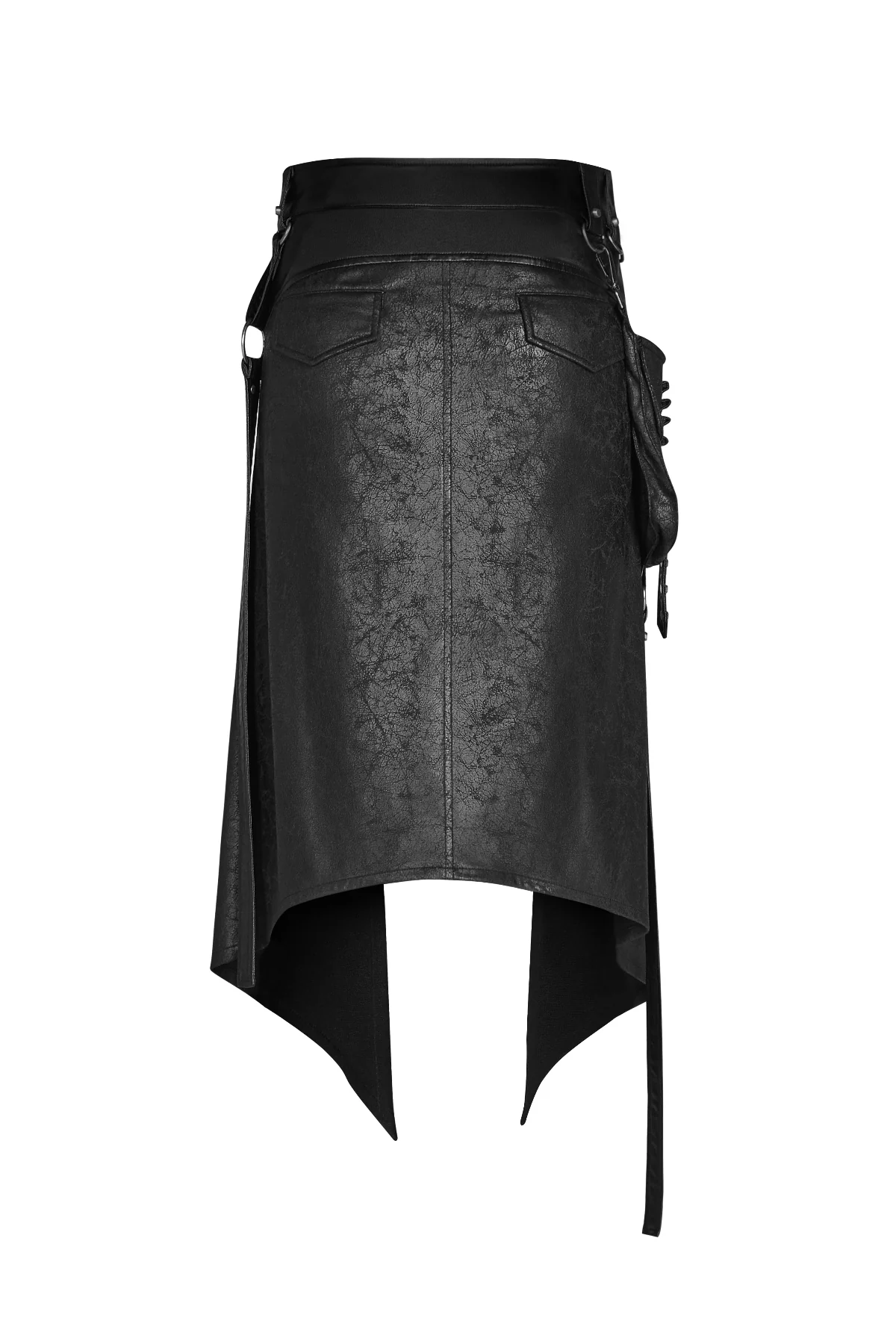 Black Ranger - Men's Dark Punk Asymmetrical Overskirt - Image 7