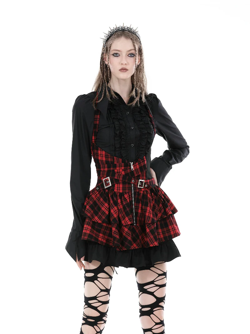 Lady Anabel Black Ruffled Blouse - Image 4