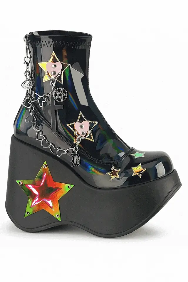 Night Signal Wedge Platform Boots