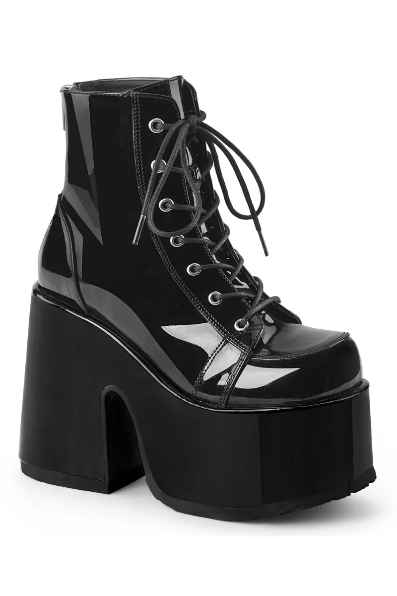 Obsidian Cut-Out Platform Boots