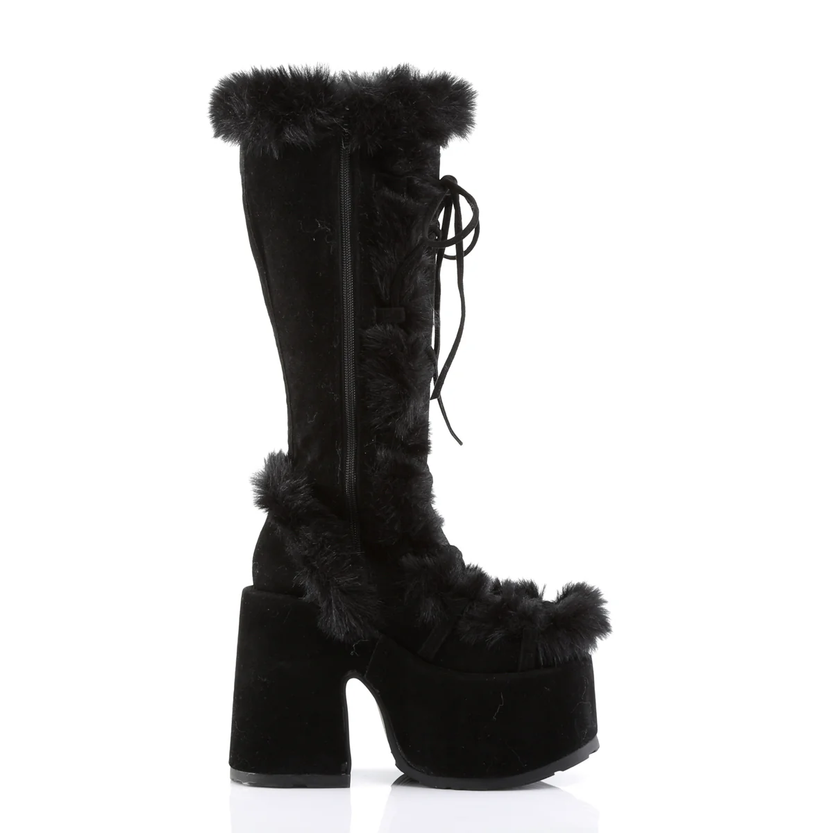 Camel-311 Faux Fur Platform Boots - Image 2