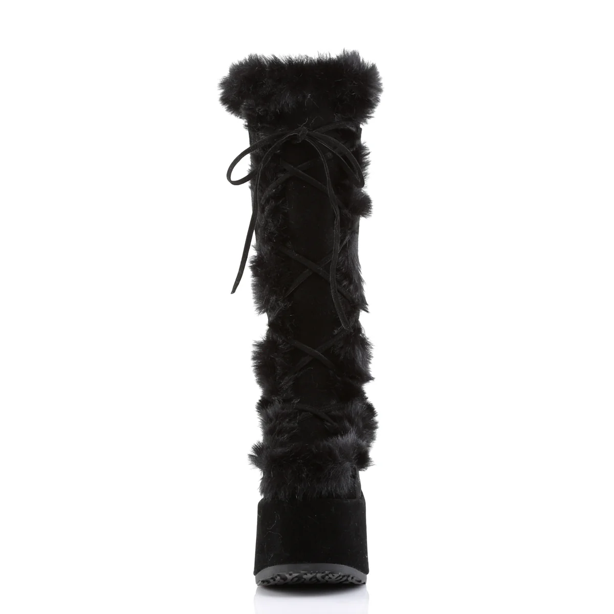 Camel-311 Faux Fur Platform Boots - Image 3