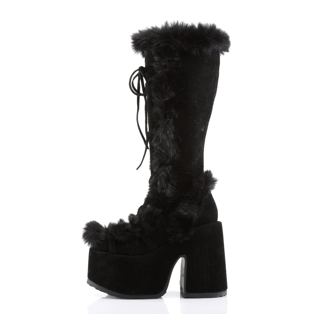 Camel-311 Faux Fur Platform Boots - Image 4