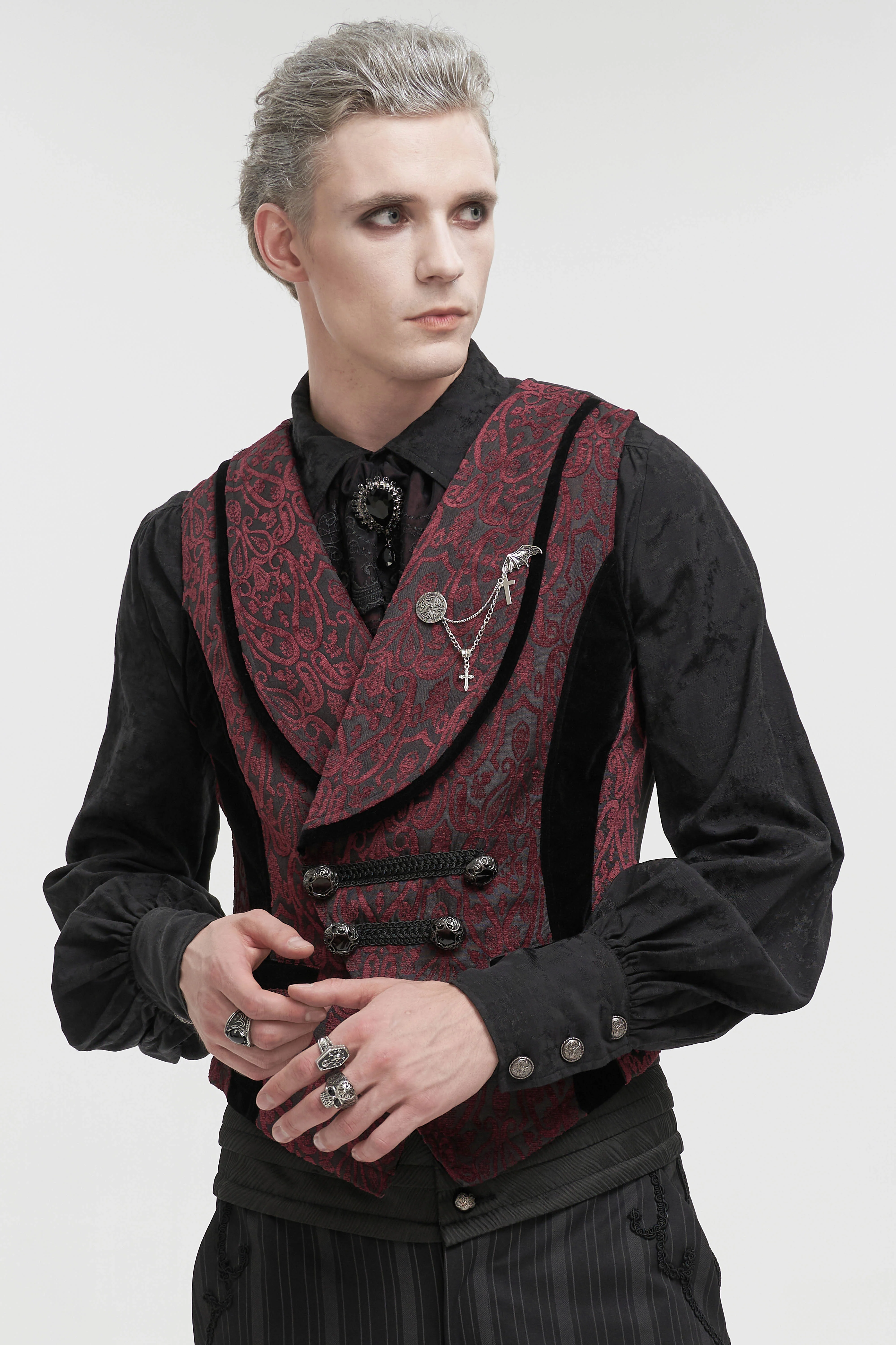 Count Veloré Waistcoat Red - Image 3
