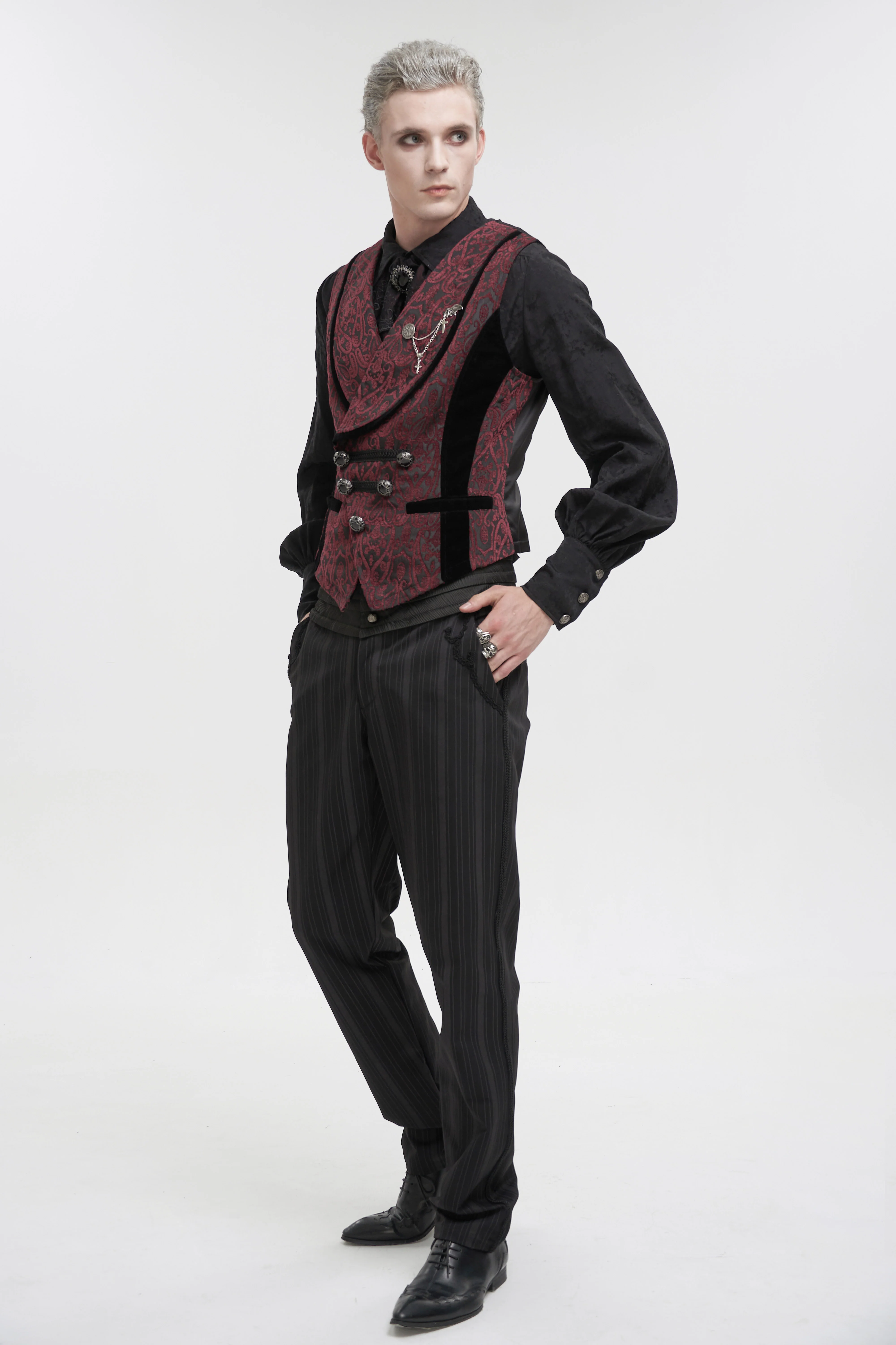 Count Veloré Waistcoat Red - Image 5
