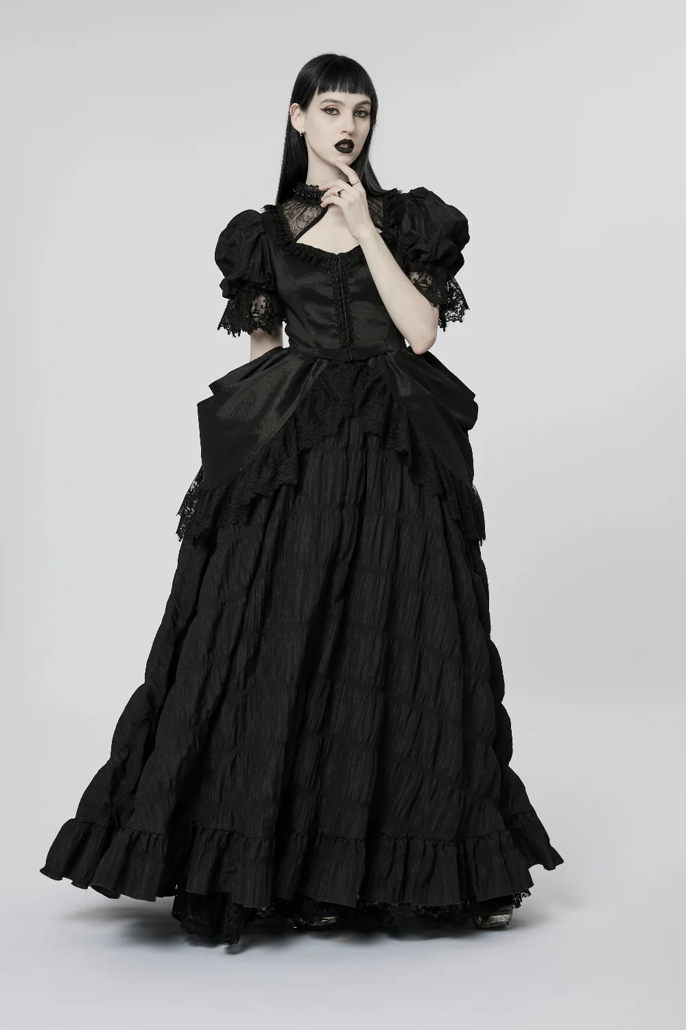 Countess Evernight – 18th Century-Inspired Victorian Gothic Ball Gown - Image 4
