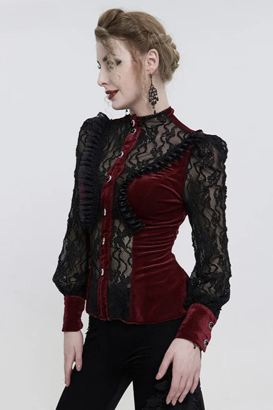 Crimson Duchess Velvet Top - Image 3