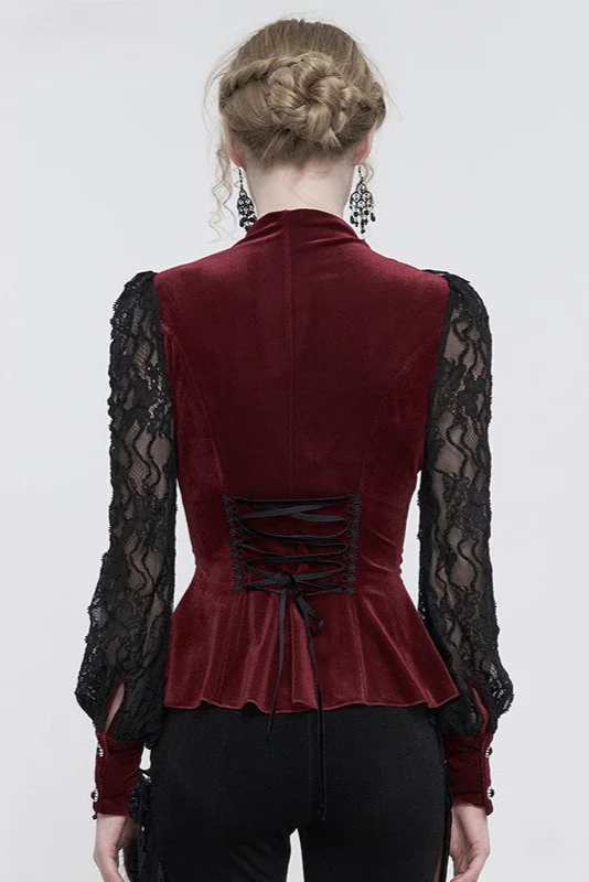 Crimson Duchess Velvet Top - Image 4