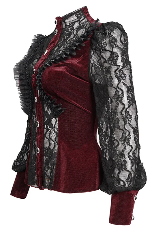 Crimson Duchess Velvet Top - Image 5