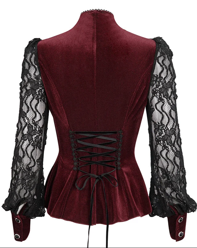 Crimson Duchess Velvet Top - Image 6