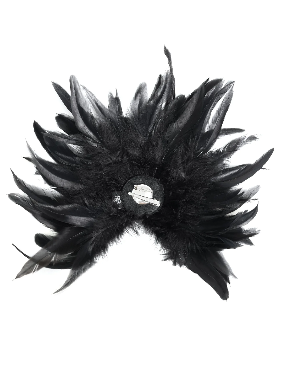 Gothic Cross Feather Brooch & Headpiece - Image 7