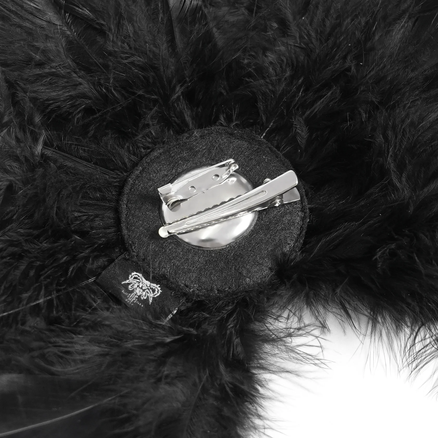 Gothic Cross Feather Brooch & Headpiece - Image 8