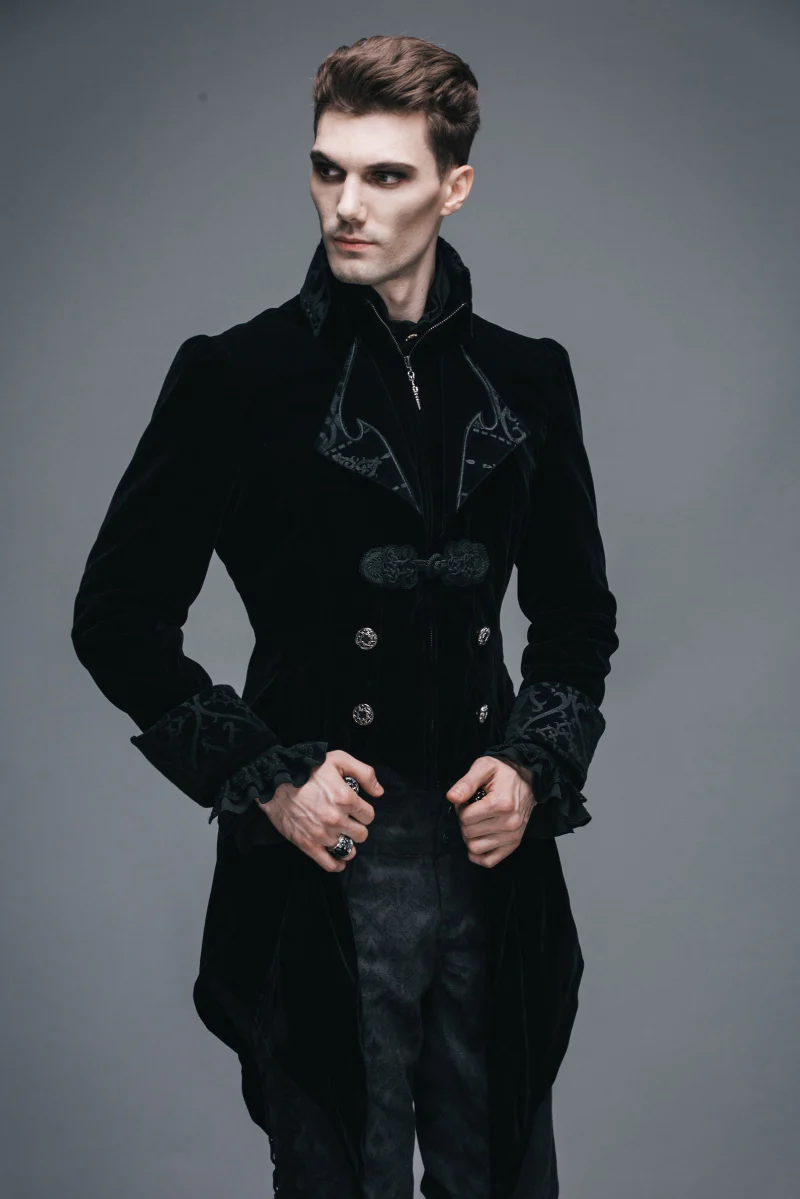 Victorian Gentleman Velvet Tailcoat - Image 2