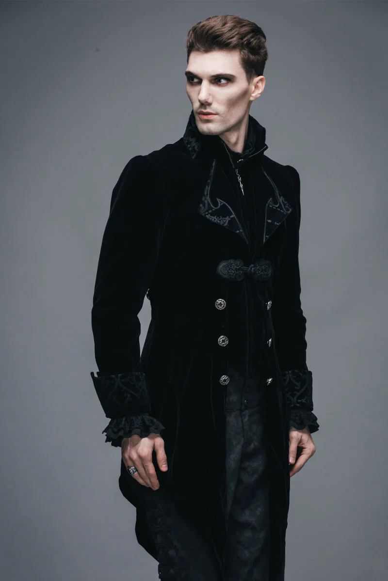 Victorian Gentleman Velvet Tailcoat - Image 3