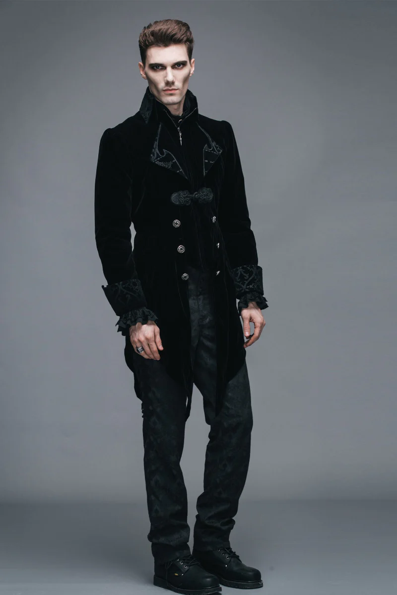 Victorian Gentleman Velvet Tailcoat - Image 4