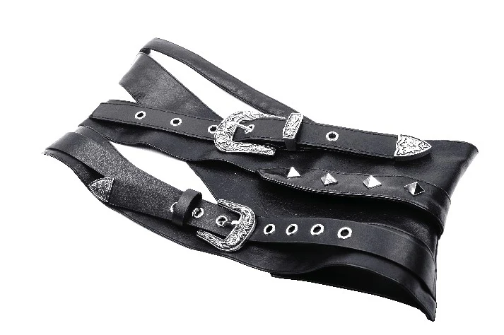 Triple Threat Waist Belt – Punk Buckle Corset - Image 6