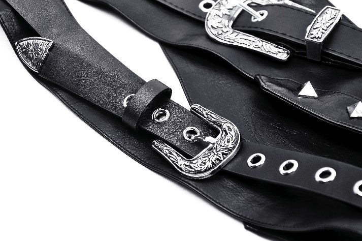 Triple Threat Waist Belt – Punk Buckle Corset - Image 8