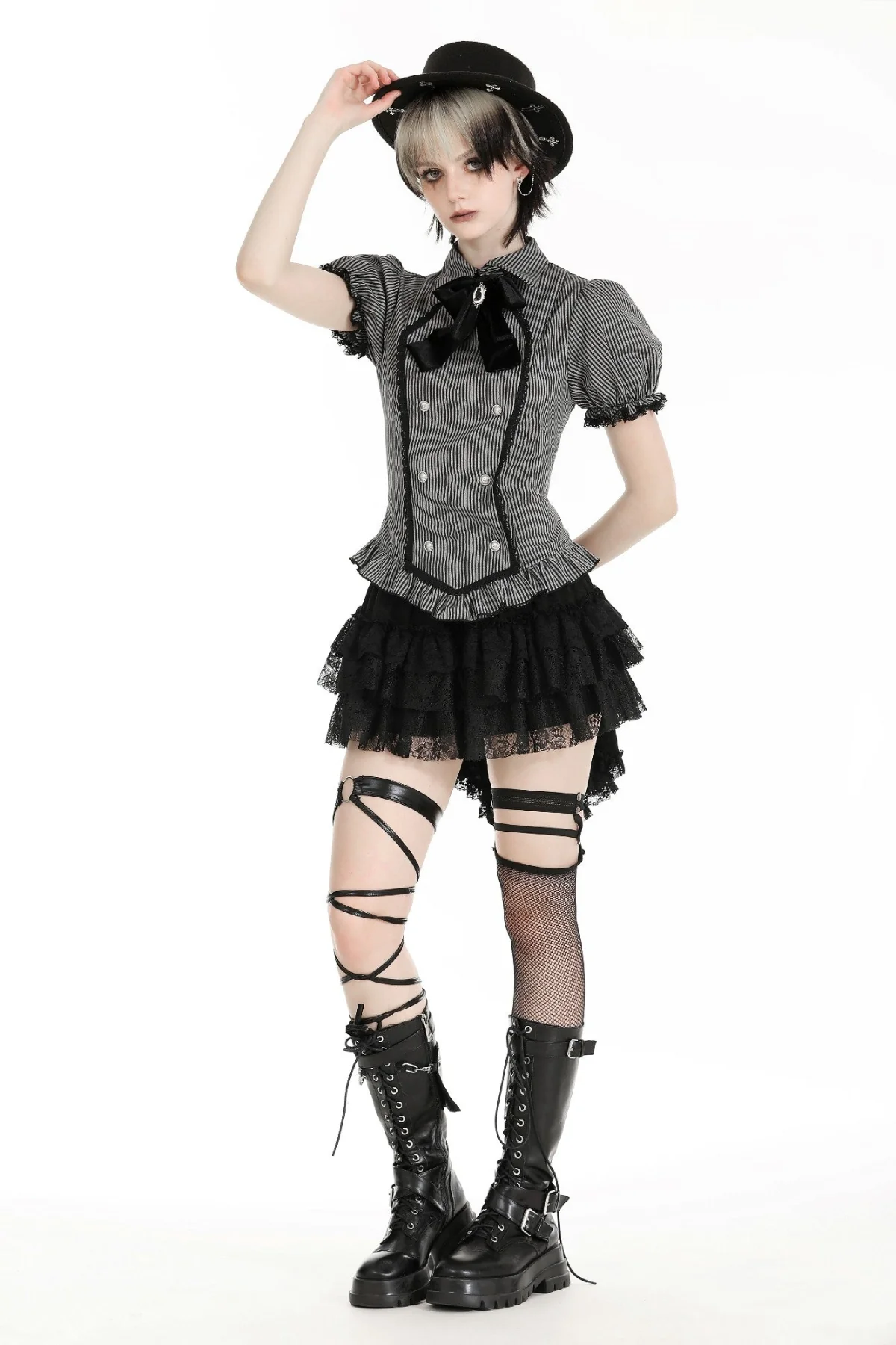 Dark Academy Pinstripe Bodice - Image 4