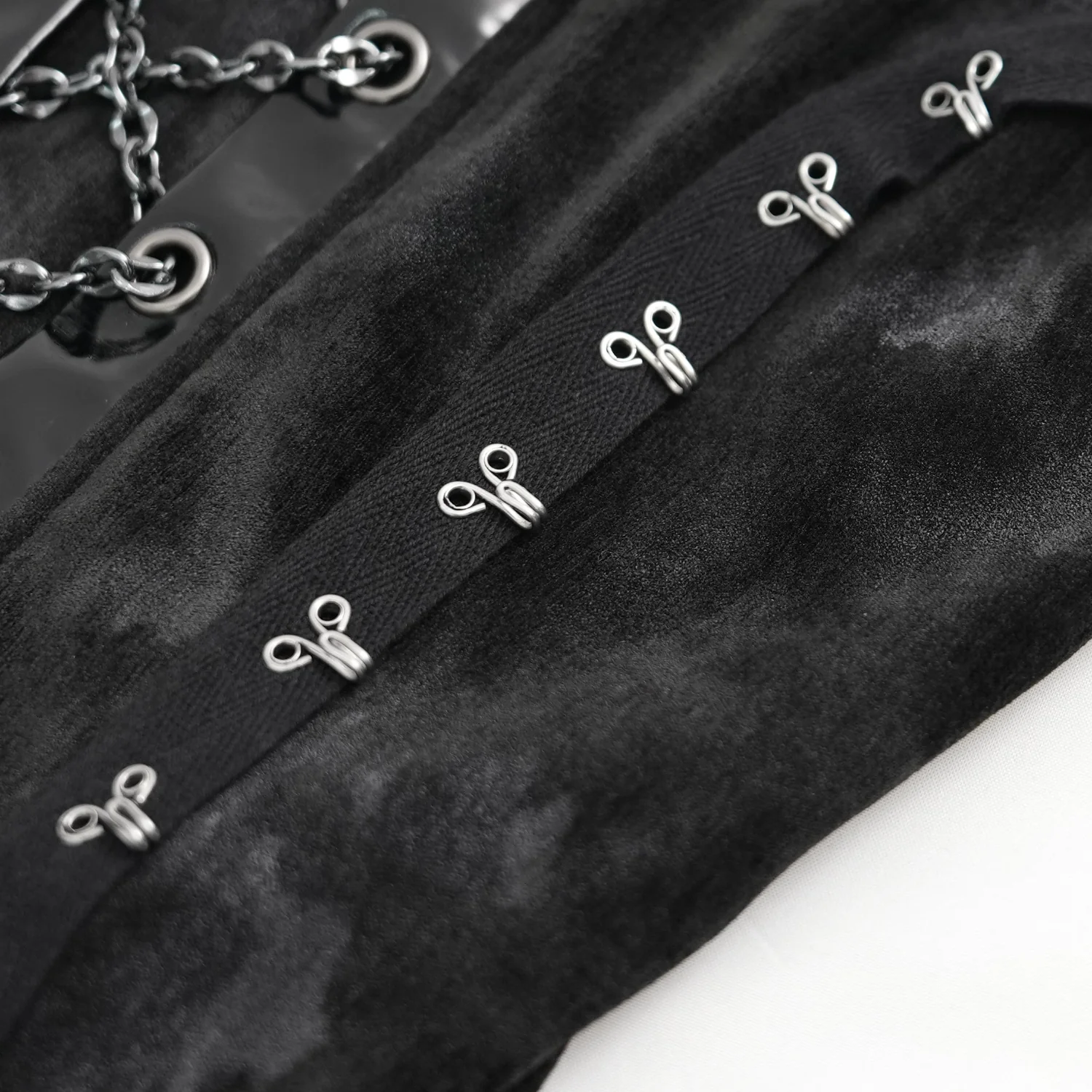 Dark Punk Chain Dress with Arm Warmers - Image 10