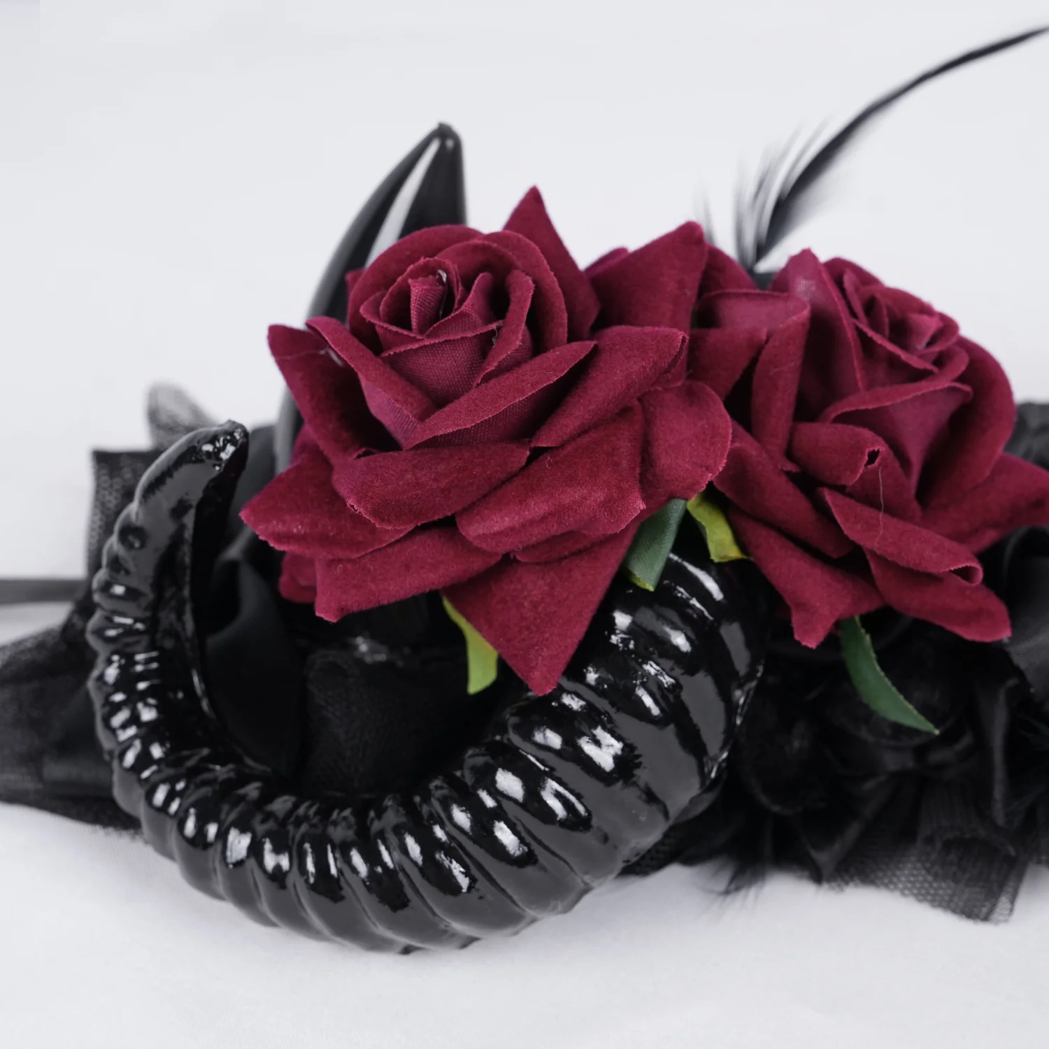 Demon Horn Floral Headband - Image 6