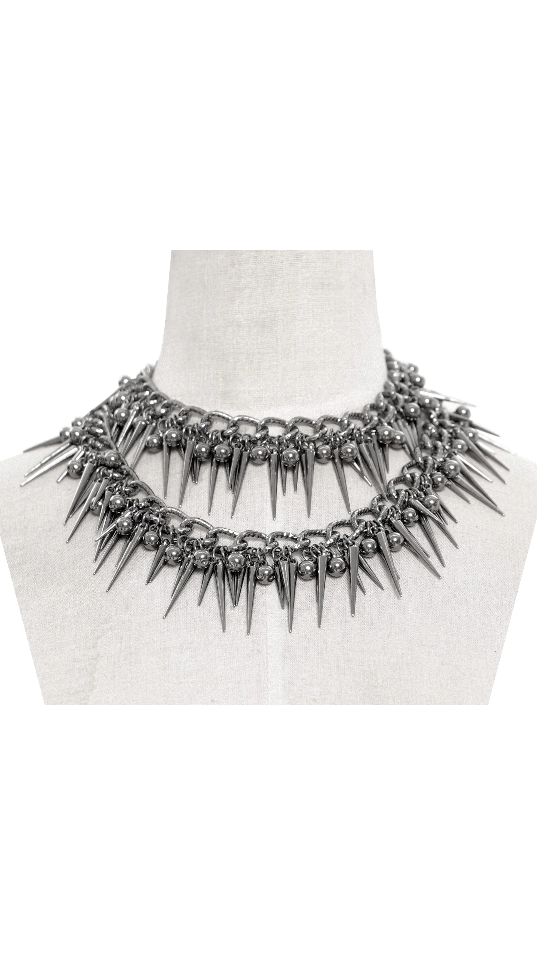 Impaler Queen – Double Spike Chain Collar - Image 2