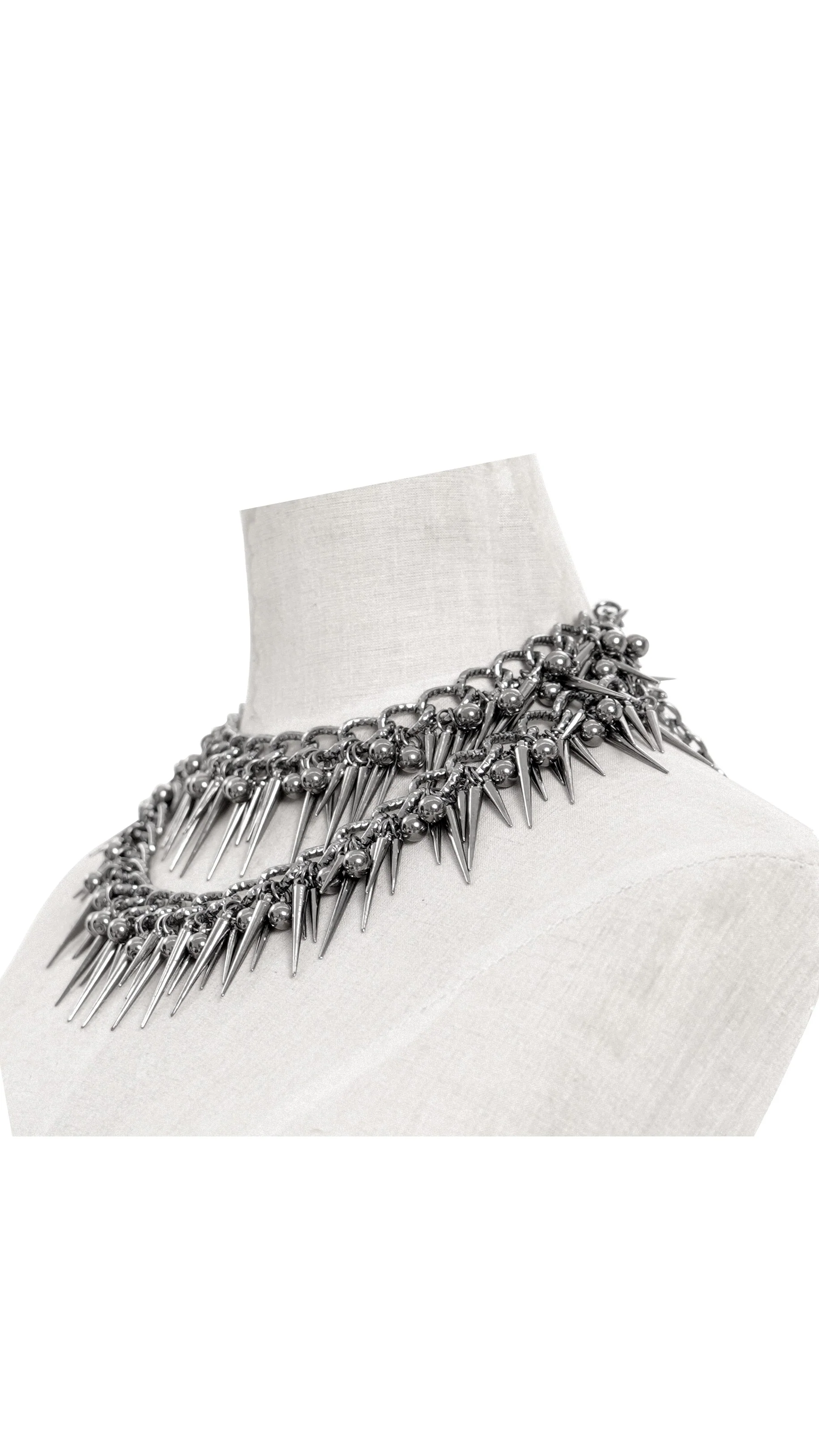 Impaler Queen – Double Spike Chain Collar - Image 4