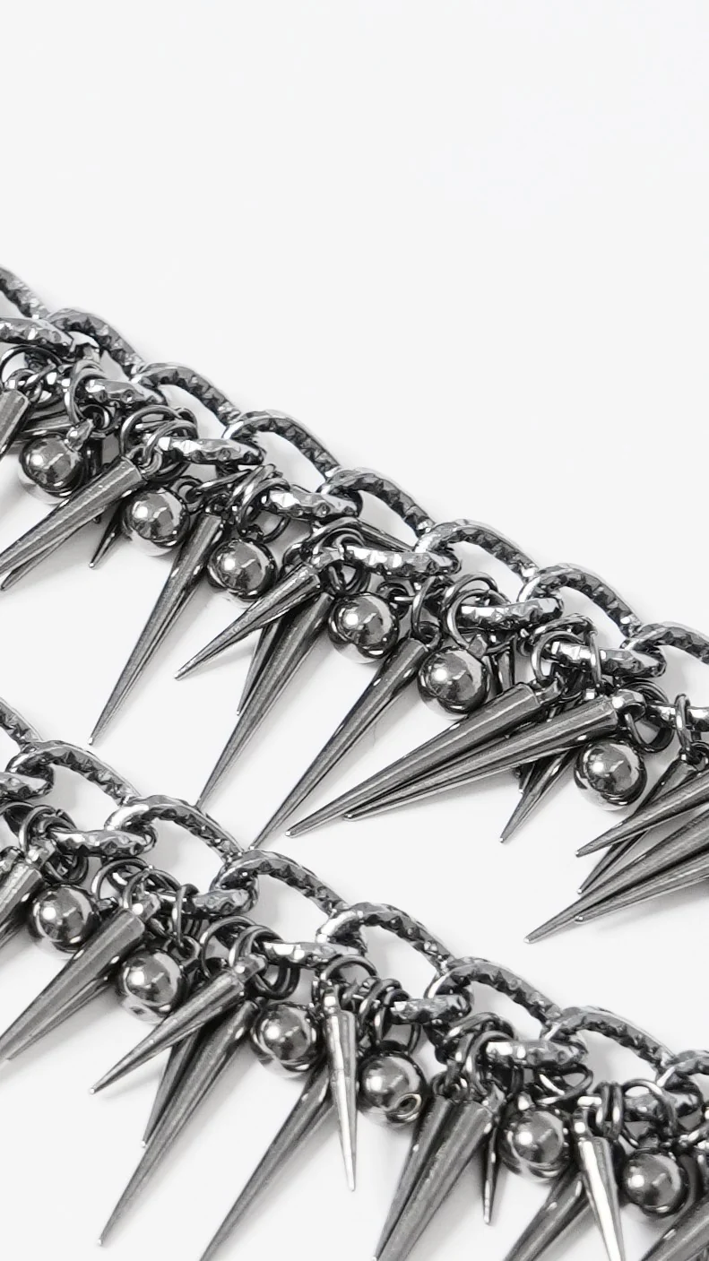 Impaler Queen – Double Spike Chain Collar - Image 7