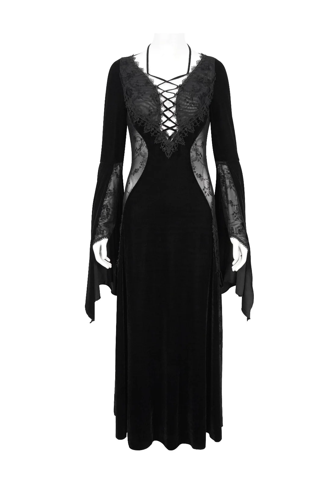 Virelle – Sheer Lace Gothic Maxi Dress - Image 2