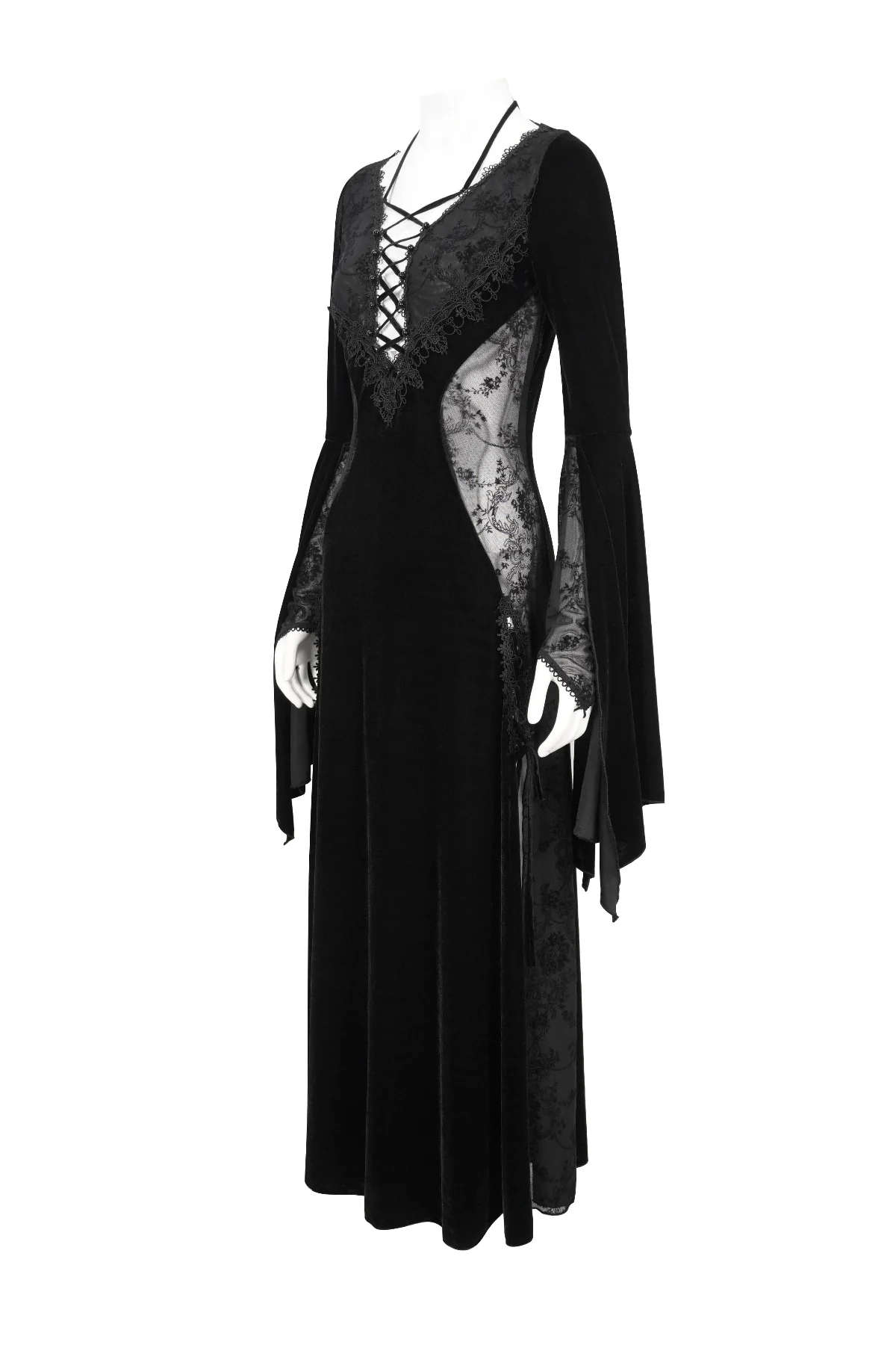 Virelle – Sheer Lace Gothic Maxi Dress - Image 7