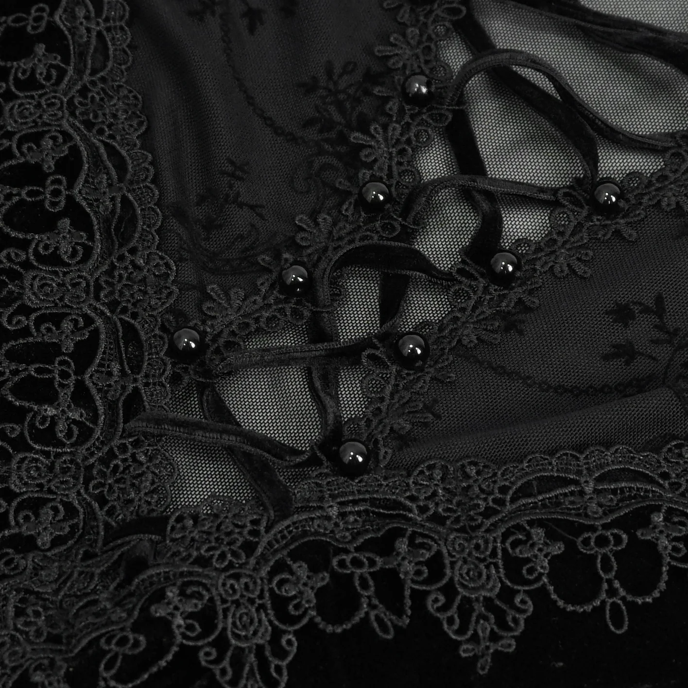 Virelle – Sheer Lace Gothic Maxi Dress - Image 9