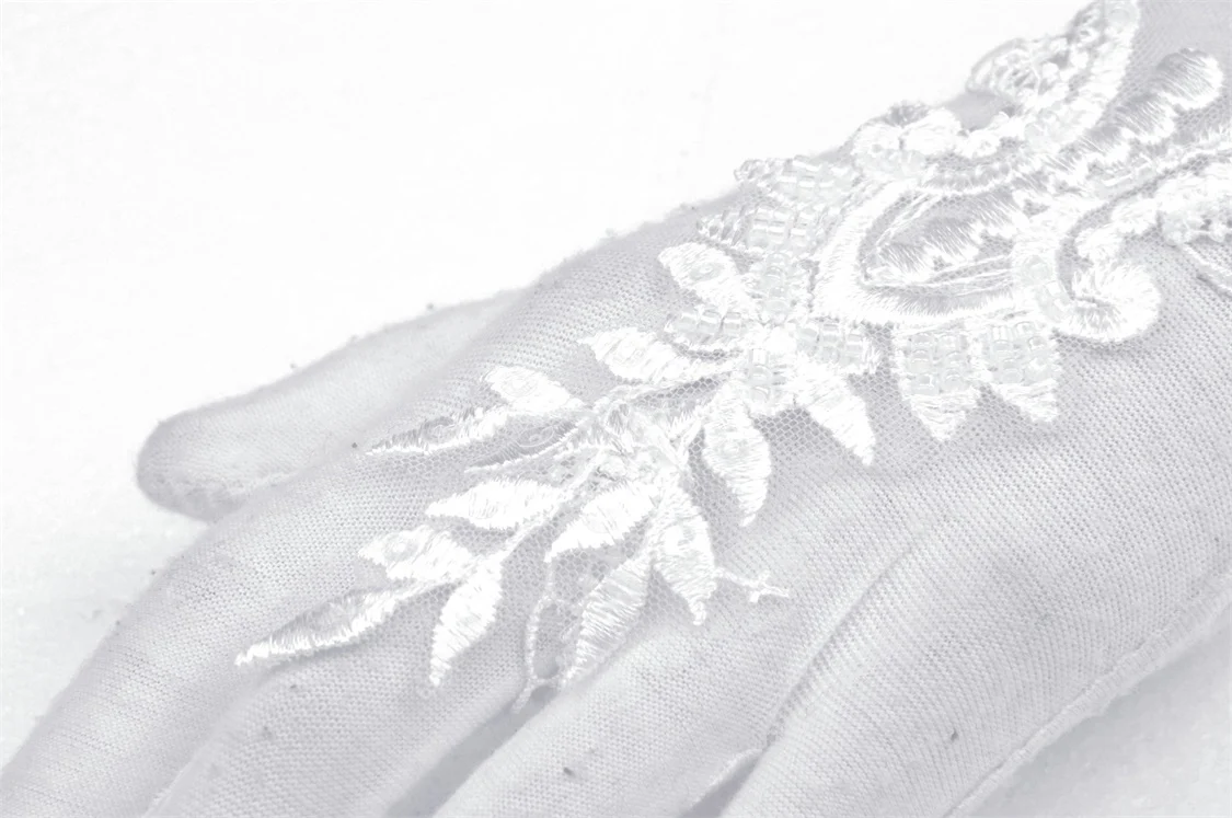 Vowlace – Gothic Bridal Ribbon Gloves - Image 5