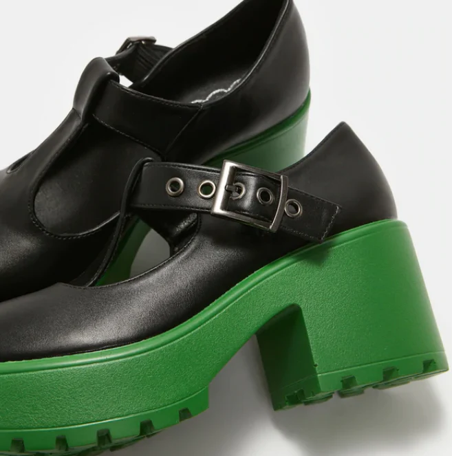 Green Platform Mary Janes - Image 4